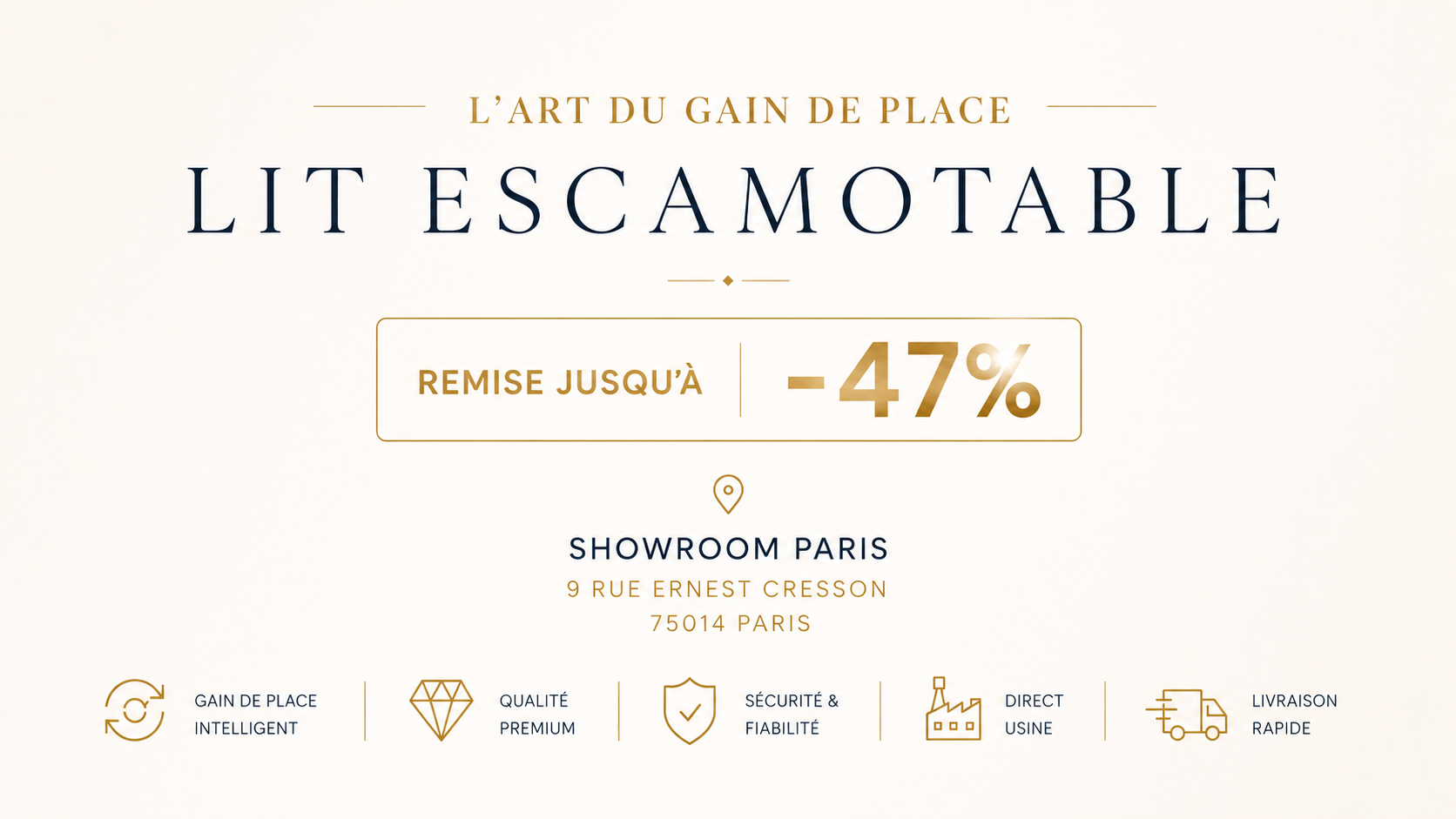 Lit escamotable GAINPLUS