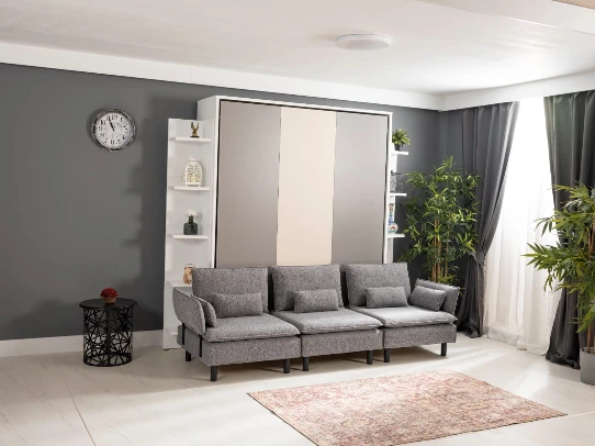 lit escamotable verticale XL 2 places ouvert