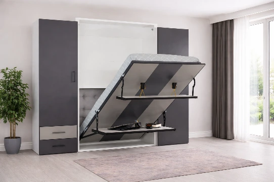 lit escamotable verticale 1 place ouvert