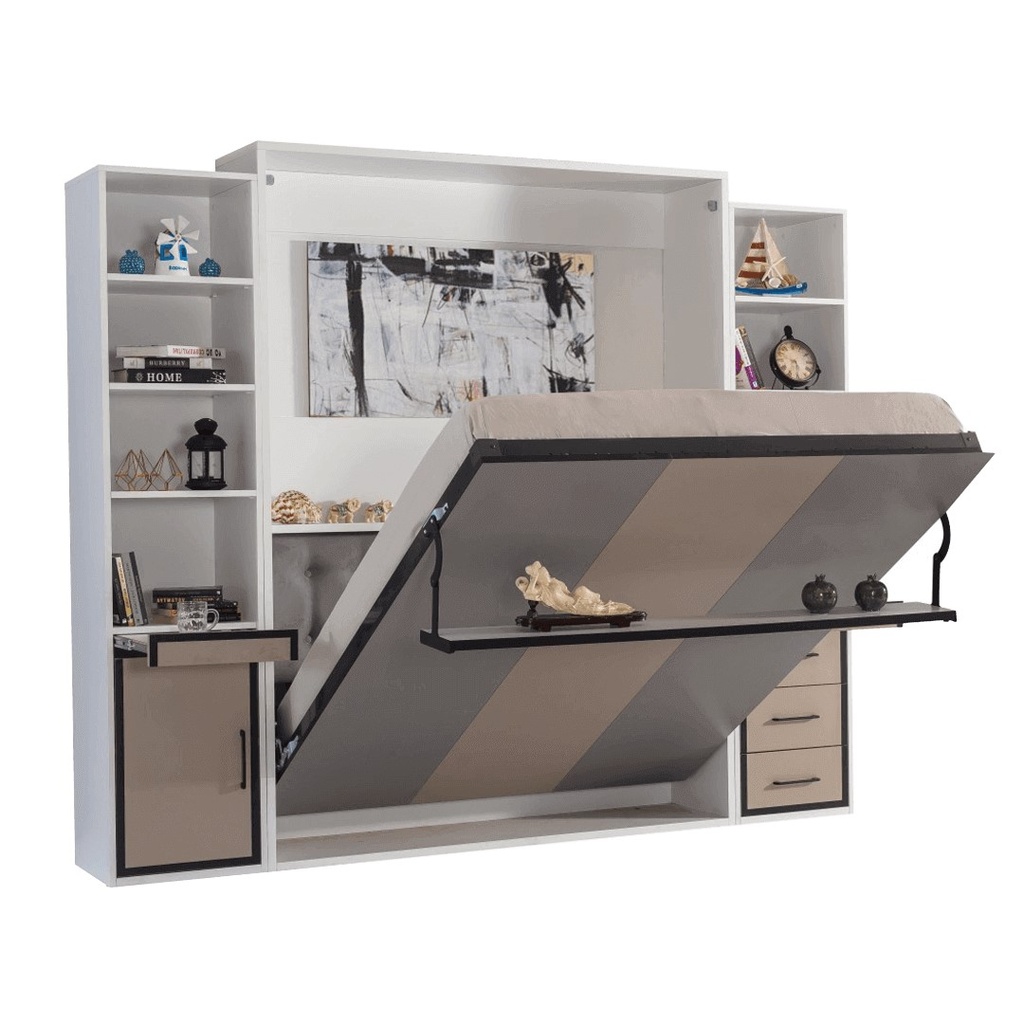 Lit escamotable vertical Smart – 2 places, 140 × 190 cm