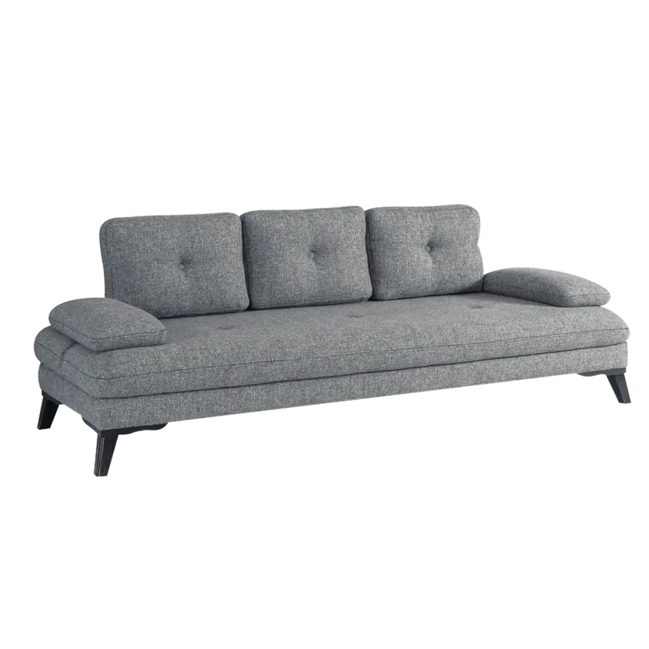 Canapé scandinave 3 places avec accoudoirs amovibles (Couleur Anthracite, Livraison Île de France incluse)