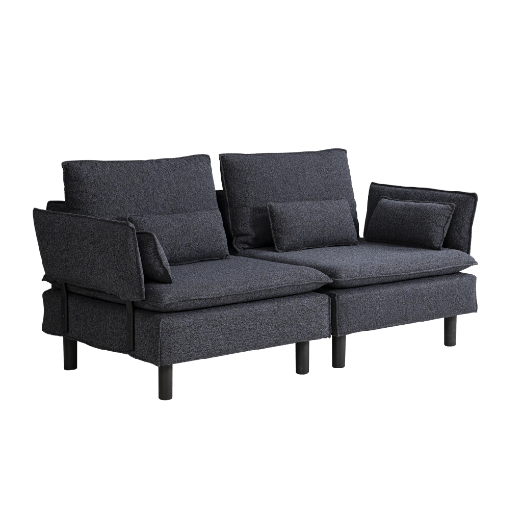 Canapé modulable GPsofa 2 places (Gris, Livraison Île de France incluse)