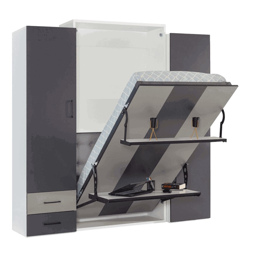 1 place vertical retractable bed wardrobe